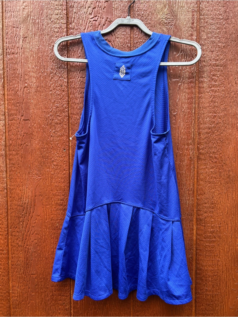 FP Movement by Free People Courtside Pleated Sheer Mesh Active Dress Royal Blue - Picture 5 of 6